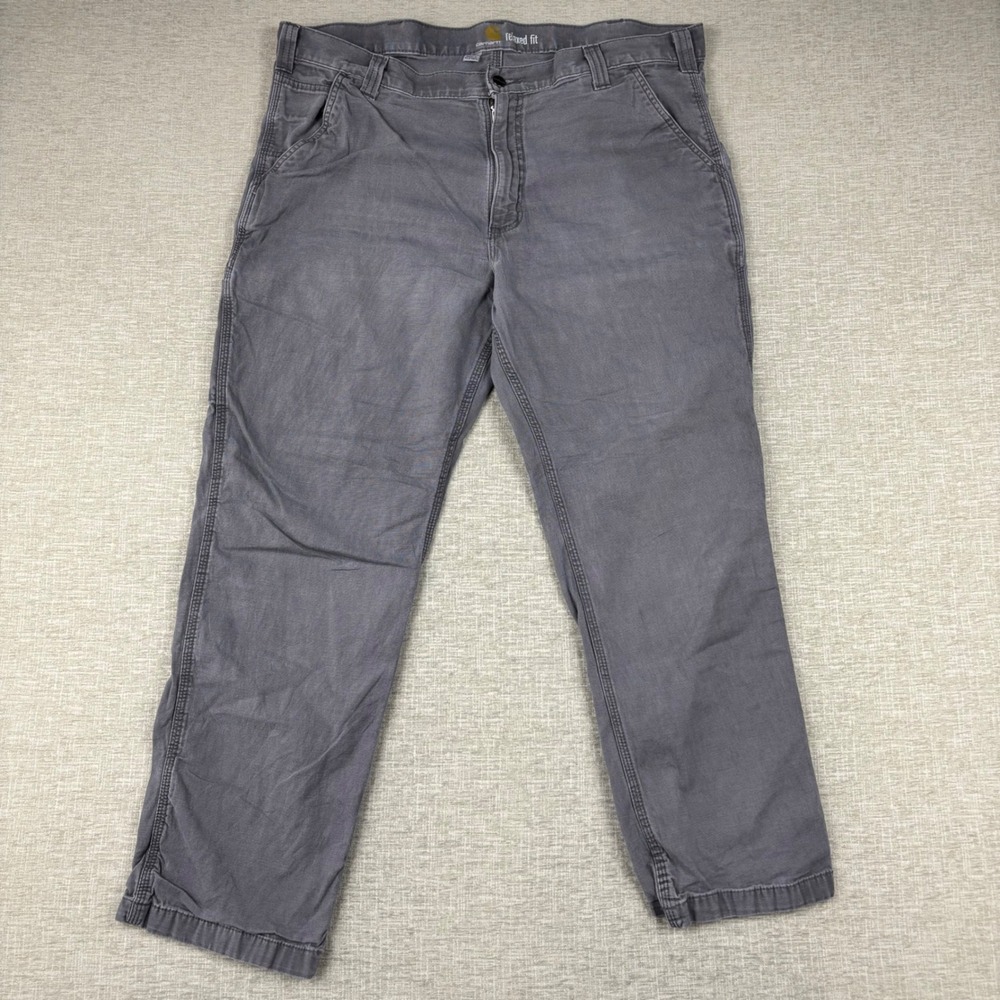 Carhartt Relaxed Fit Gray Canvas Work Pants Mens 40x30 102291-039 Utility Pants